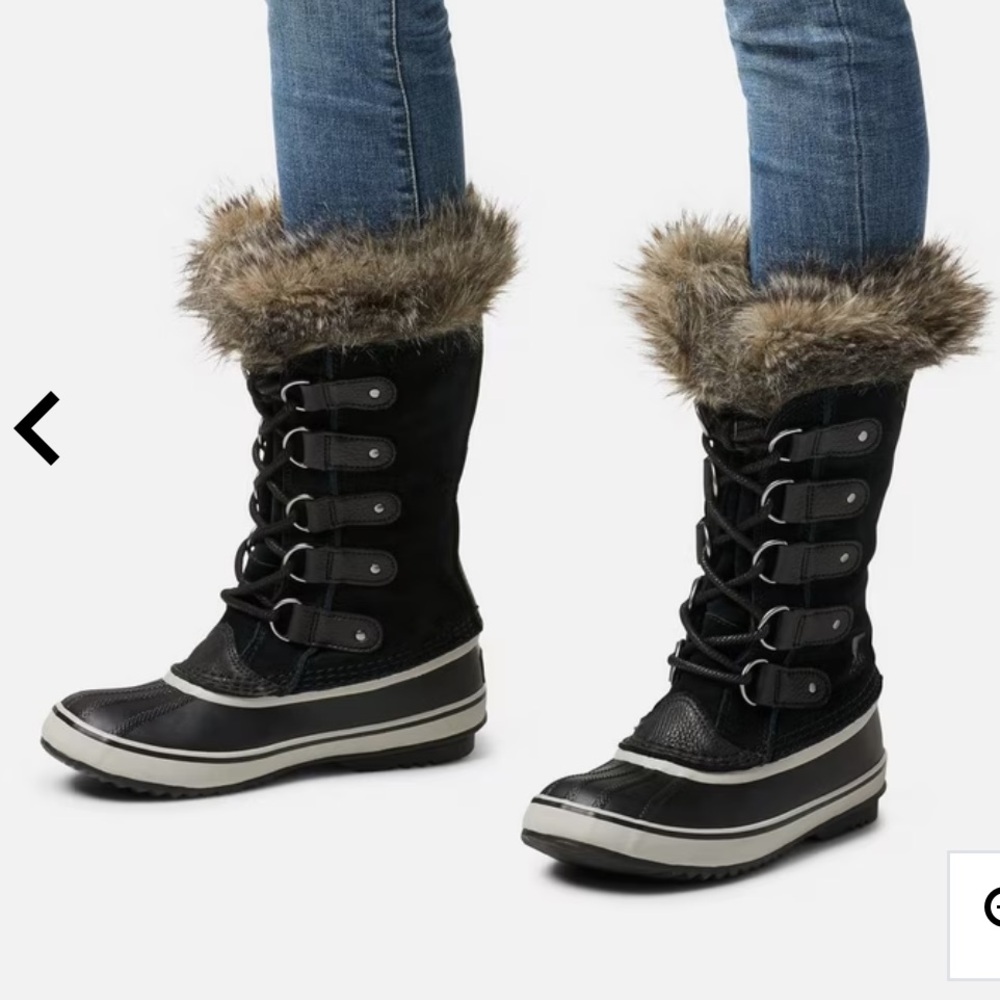 Sorel JOAN OF ARCTIC Women's Waterproof Boots Black Size 10